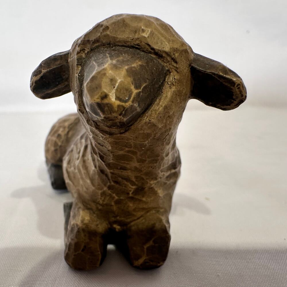 Willow Tree Nativity Brown Laying Down Sheep 2002 Shepherd and Stable Animals